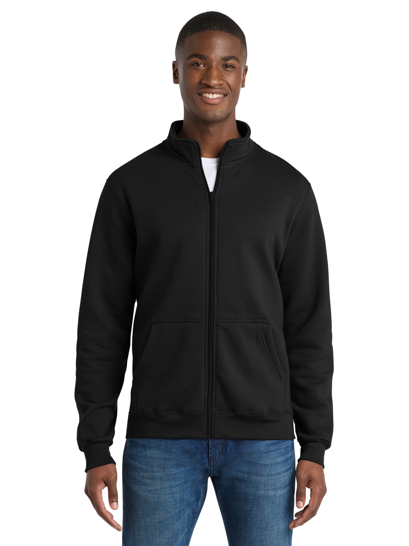 Port & Co® Core Fleece Cadet Full-Zip Sweatshirt