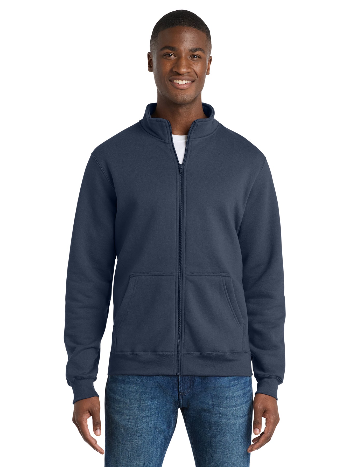 Port & Co® Core Fleece Cadet Full-Zip Sweatshirt