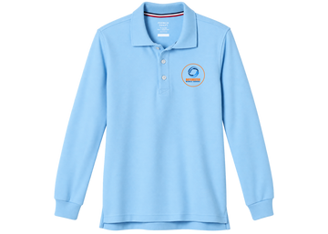 Printed School Uniform Long Sleeve Unisex Pique Polo - Youth