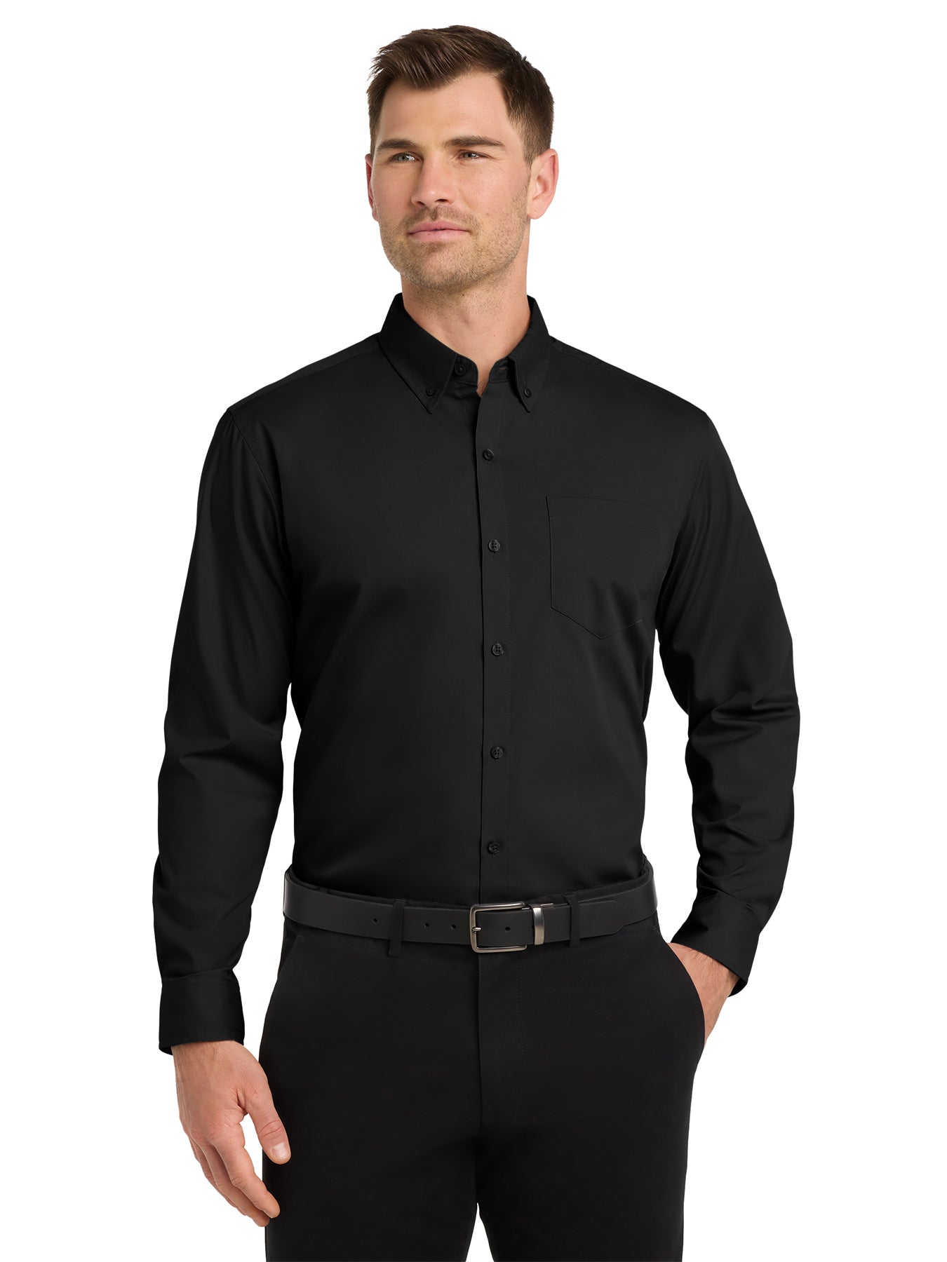 Port Authority® Long Sleeve Carefree Poplin Shirt