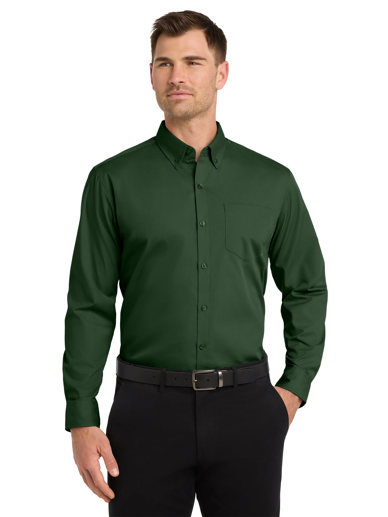 Port Authority® Long Sleeve Carefree Poplin Shirt
