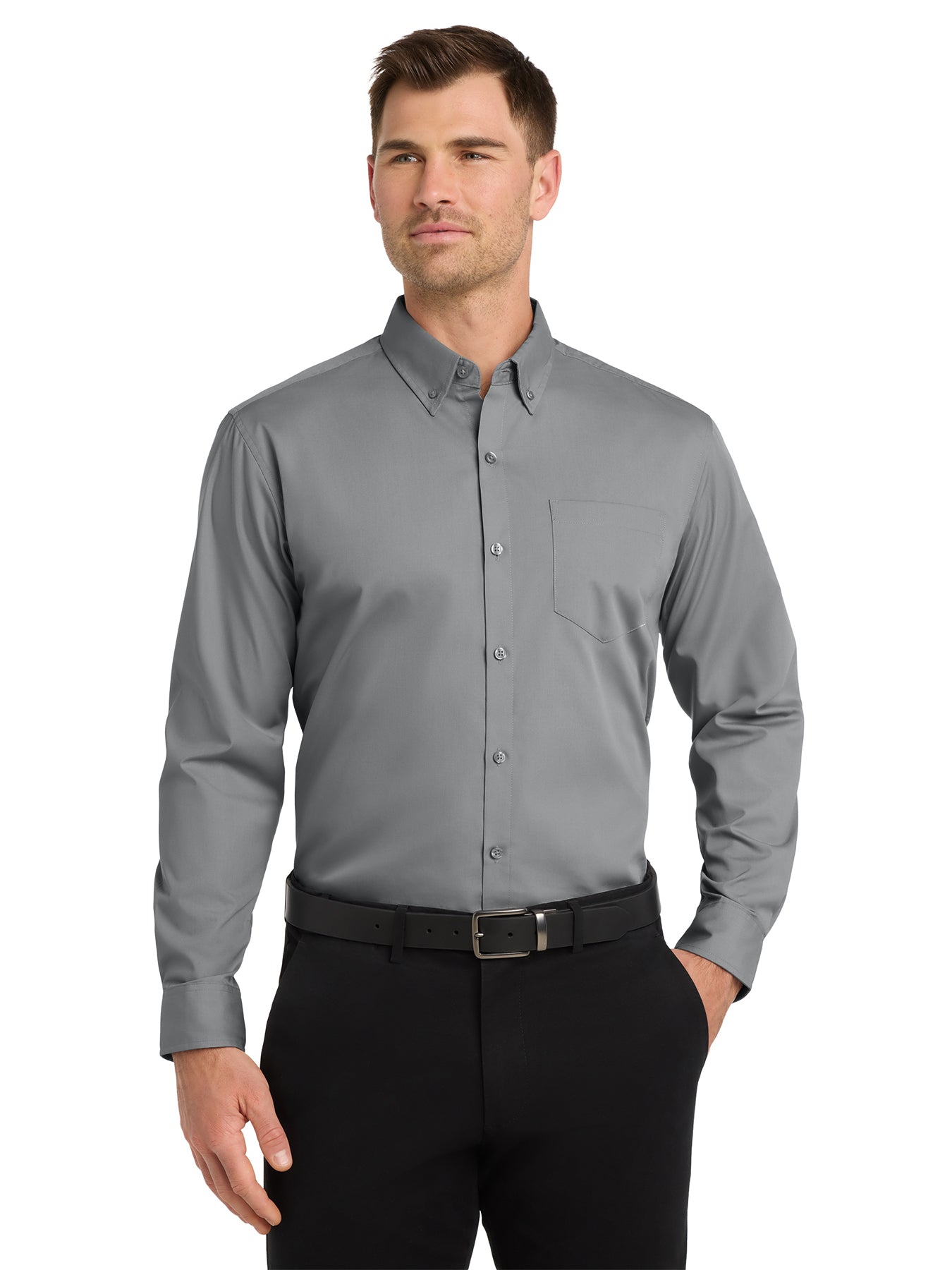 Port Authority® Long Sleeve Carefree Poplin Shirt