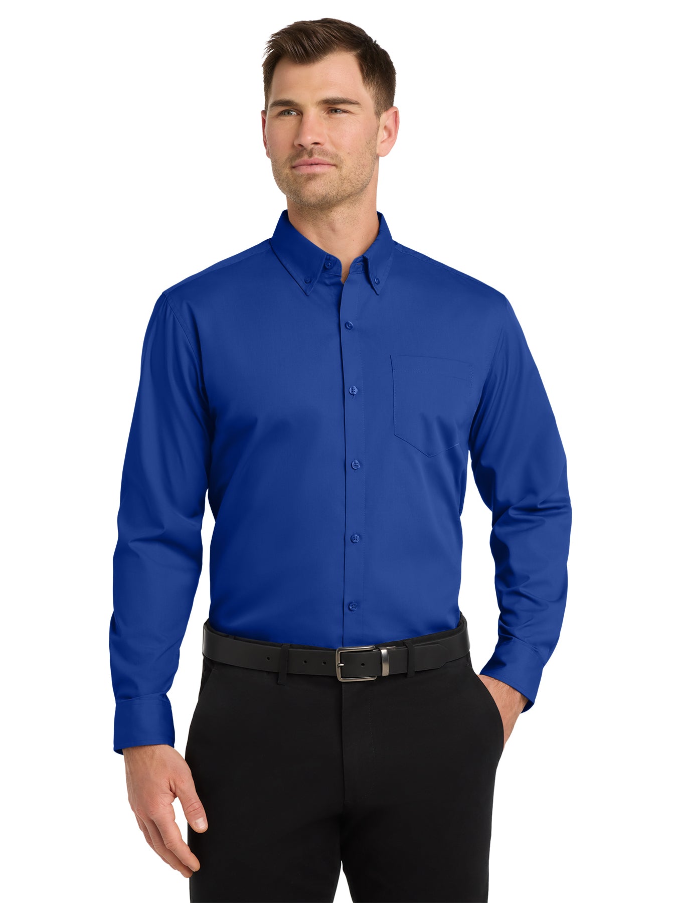 Port Authority® Long Sleeve Carefree Poplin Shirt