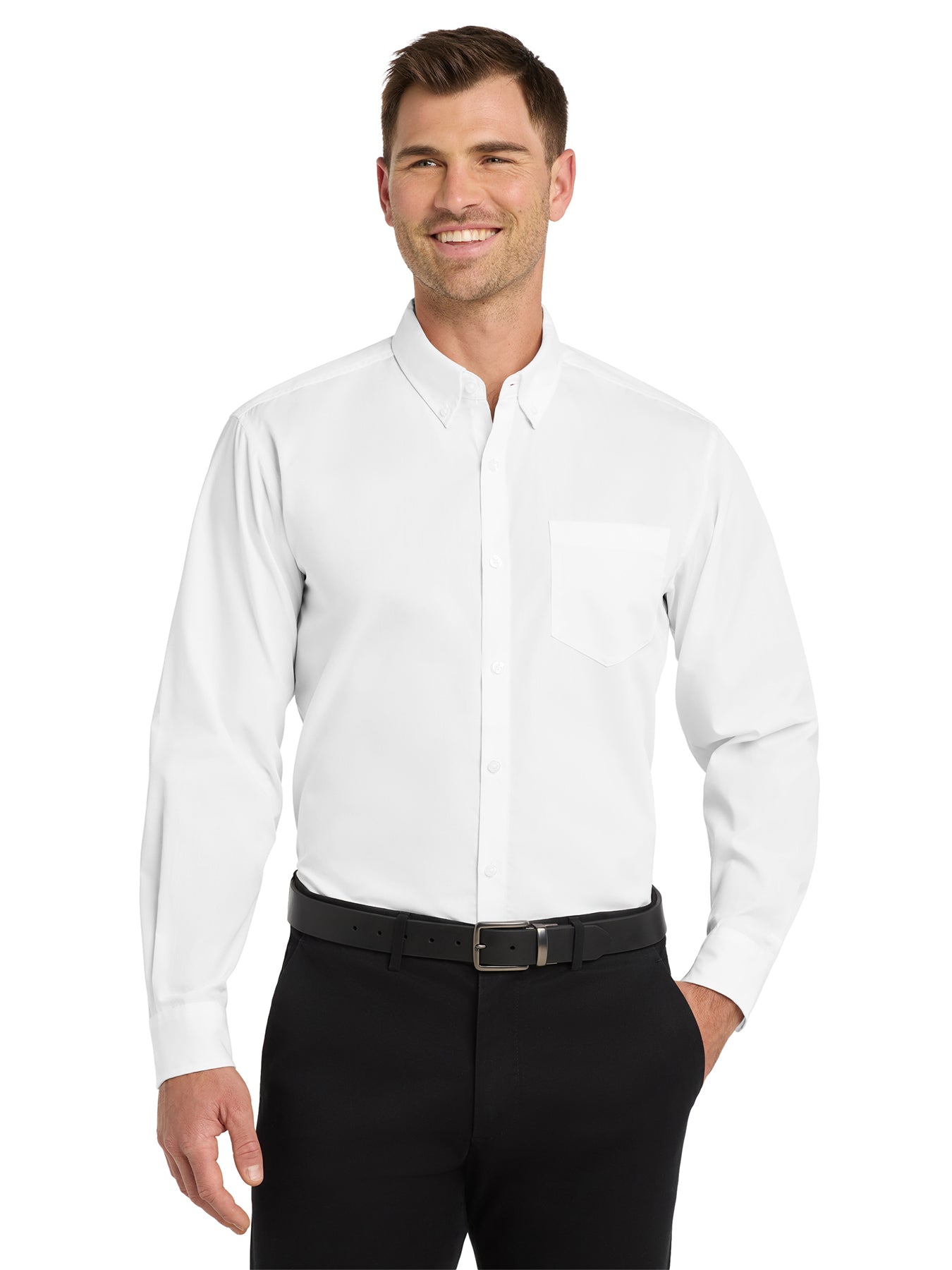 Port Authority® Long Sleeve Carefree Poplin Shirt