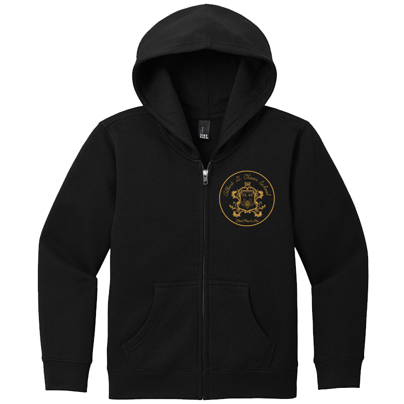 DT6102Y District® Youth V.I.T.™ Fleece Full-Zip Hoodie