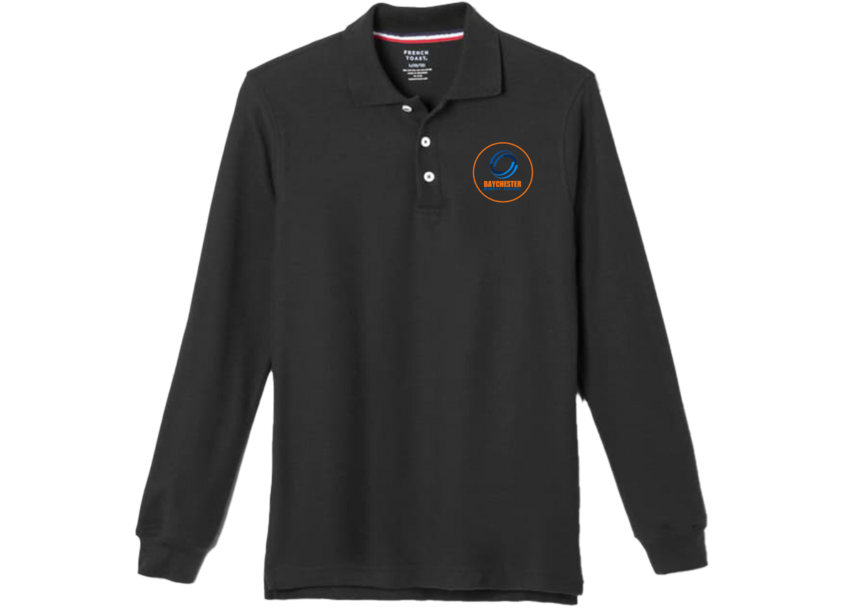 Printed Long Sleeve Unisex Polo - Adult